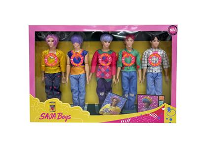 11寸实身11关节K-POP猎魔男团娃娃带主题音乐（5只装） - OBL10406993