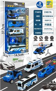 盒庄警察回力车队（回力警车回力巴士车回力飞机回力警察车） - OBL10411337