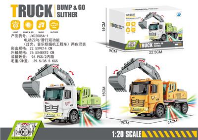 电动万向/滑行双功能（灯光、音乐挖掘机工程车）两色混装。3AA不包电 - OBL10413611