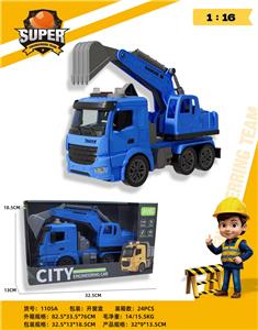 1：16惯性可开门工程挖掘车带灯光音乐（包电） - OBL10413667