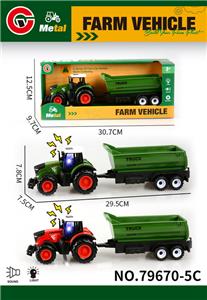 灯光声音合金回力农夫车拖斗 - OBL10414046