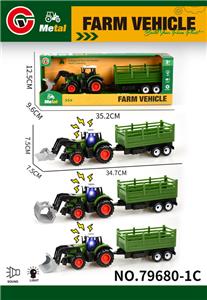 灯光声音合金回力农夫车拖栏 - OBL10414077
