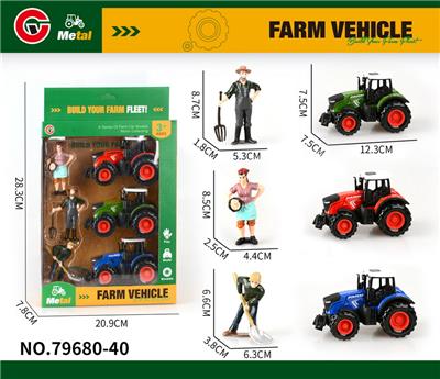 3只装合金回力农夫车+3人偶 - OBL10414083