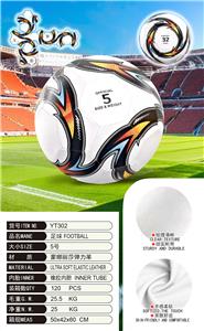 白色旋风充气皮革5号足球 - OBL10414600