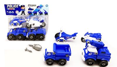 四款拆装警车拼摩托飞机 - OBL10415350