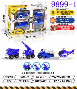 四款拆装警车拼摩托飞机 - OBL10415368