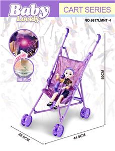婴儿塑料推车（猎魔女团）配12寸音乐女童 - OBL10415404