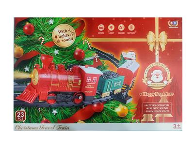 电动音乐灯光雾化冒烟圣诞树支架轨道火车（可重复加水） - OBL10415730