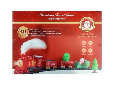 电动音乐灯光雾化冒烟轨道火车（可重复加水） - OBL10415731