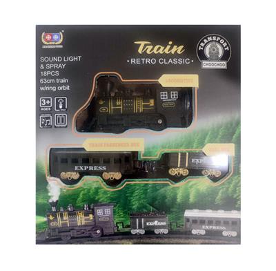 电动音乐灯光雾化冒烟轨道火车（可重复加水） - OBL10415732