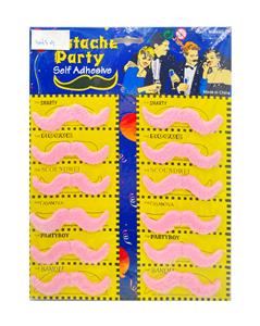 粉色胡子12PCS装1卡 - OBL10415878