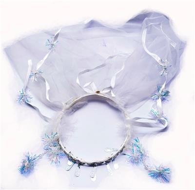 普通头饰加双层纱加吊饰 - OBL10415965