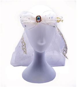 带电闪光双层纱加前后礼花头纱 - OBL10415979