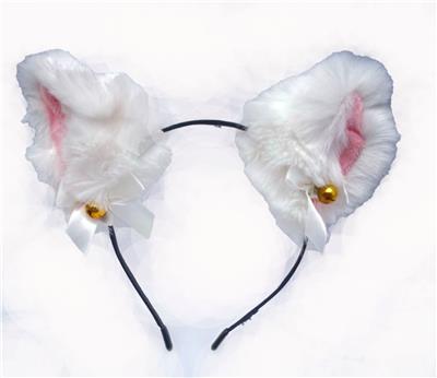 毛绒猫耳朵头饰加铃铛 - OBL10416042