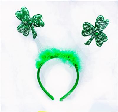 双层三叶草头饰加毛条 - OBL10416058