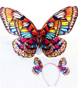 印蝴蝶翅膀加头饰两件套 - OBL10416153