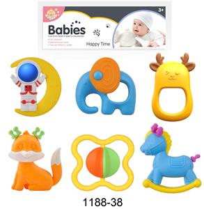 可水煮婴儿摇铃套装  鲜色    6PCS - OBL10416329