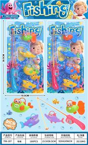 钓鱼玩具套装过家家玩具 钓鱼套装钓鱼竿挂钩钓鱼游戏戏水钓鱼玩具 - OBL10416361