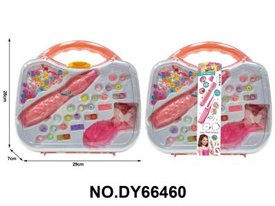 女孩过家家编发穿珠器+发夹+精美发绳手提收纳盒 - OBL10416391