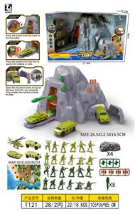 军事作战基地弹射军事战车场景套装 - OBL10416541