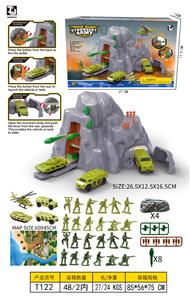 军事作战基地弹射军事战车场景套装 - OBL10416542