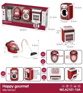 小吸尘器+小洗衣机+小烤炉套装过家家-8*AA-不包电 - OBL10416598