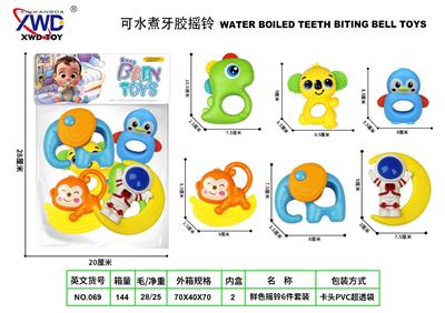 牙胶摇铃6件套 - OBL10416757