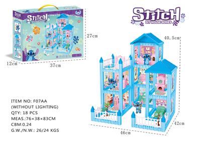 DIY益智拼装积木史迪仔别墅7间  432 PCS     （无带灯） - OBL10416915