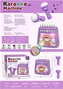 紫色女孩双话筒蓝牙音箱.音响（蓝牙.灯光.掌声.变声.播放.暂停.上首.下首.大声.小声.音乐） - OBL10416977