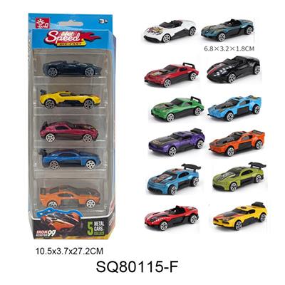 1:64合金车滑行风火轮合金车5只装 - OBL10416982