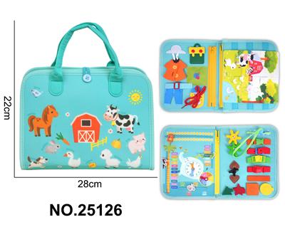蒙氏儿童早教益智学习书--毛毡小牛农场忙碌板（3页） - OBL10417154