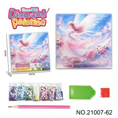 跨境新款奇幻公主-点钻相框5D钻石画(30x30CM) - OBL10417224