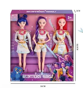  K-POP 猎魔女团动画版11.5寸12关节实身带七彩灯光主题曲鲁米佐依米拉儿芭比带武器 - OBL10418908