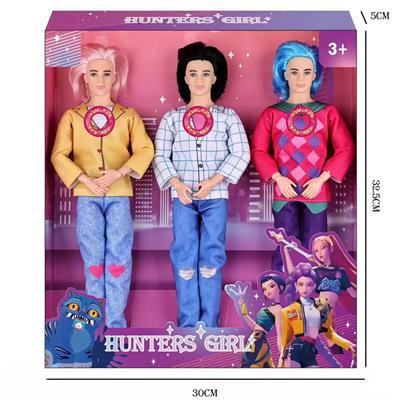 1比1 K-POP 猎魔男真人版  11.5寸12关节实身带七彩灯光主题曲Baby saia宝宝沙加芭比3人混装 - OBL10418909