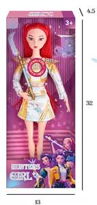 K-POP 猎魔女团真人版11.5寸12关节实身带七彩灯光主题曲Rumi鲁米打歌芭比带武器 - OBL10420530