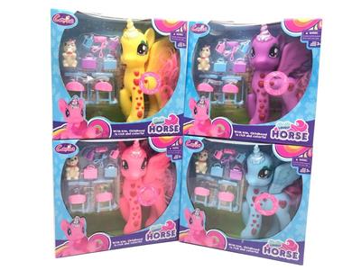 高档搪胶钻石独角马马宝丽带灯光音乐带教师教材 - OBL10420707