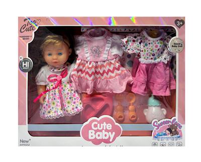 14寸吹瓶喝水功能女娃娃 
搪胶手脚 - OBL10420878