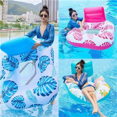 140*115#单人靠背网纱充气躺椅 - OBL10421930