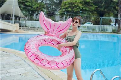 110#靠背美人鱼充气泳圈 - OBL10421949