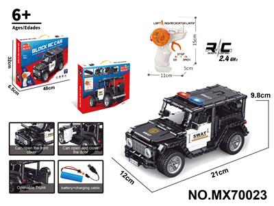 1:16积木遥控车-奔驰大G警车（颗粒数：399pcs） - OBL10422743