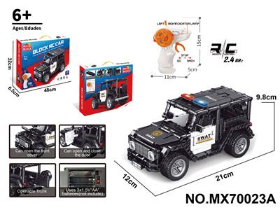 1:16积木遥控车-奔驰大G警车（颗粒数：399pcs）不包电 - OBL10422744
