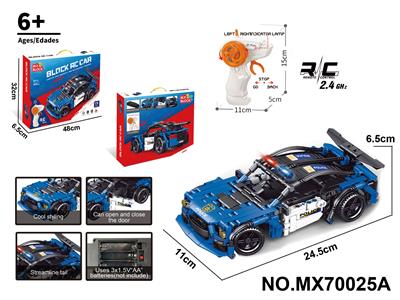 1:16积木遥控车-野马警车         （颗粒数：404pcs）不包电 - OBL10422748