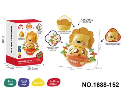 婴儿狮子软胶手抓摇铃 - OBL10422919