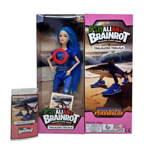 美泰版  11.5寸12关节实身带灯光音乐山海经鲨鱼人带一张卡片 - OBL10423086