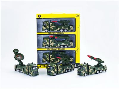 1:32  军绿回力合金军事车，3只/提手开窗盒 - OBL10423365