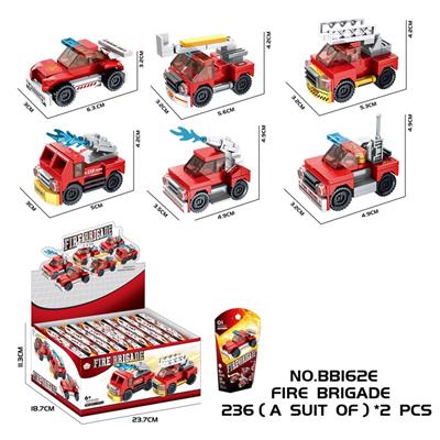 跨境电商DIY拼装积木 消防队（6种不同造型*2） - OBL10423401