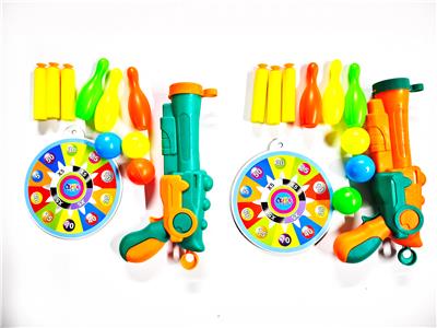 二色混装EVA.乒乓球枪配保龄球标靶 - OBL10423710