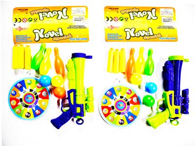 二色混装EVA.乒乓球枪配保龄球标靶 - OBL10423711