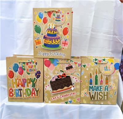 大号4款3D贴片礼品袋 - OBL10426370
