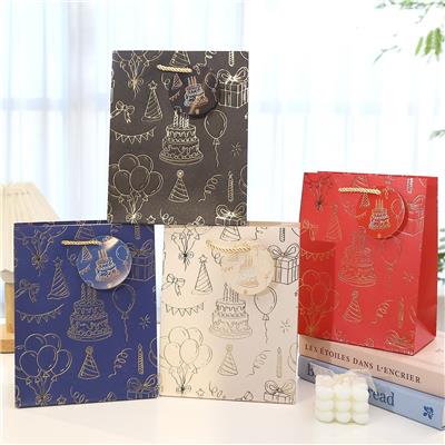中号4款压纹+烫金礼品袋 - OBL10426402